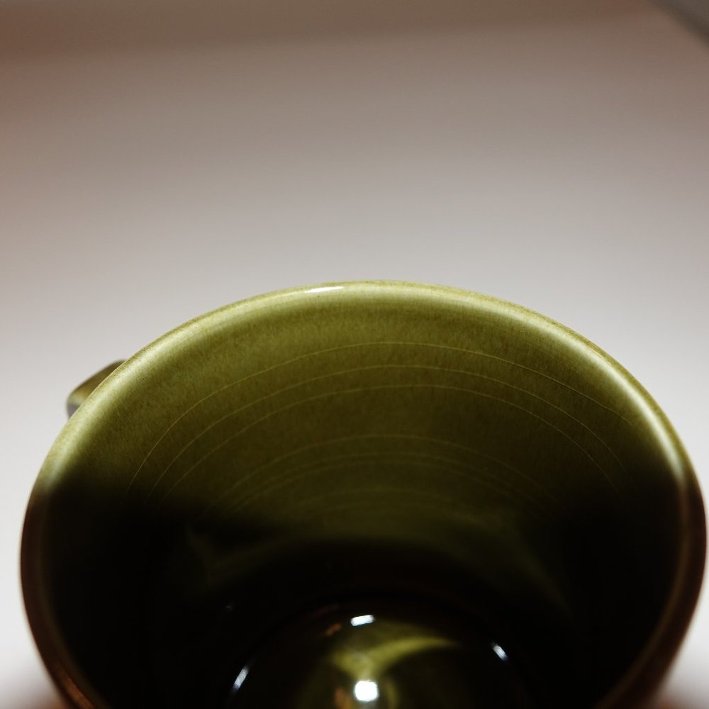 4 Rare Vintage Hornsea England MCM Rooster Chicken Olive Green Mugs 1974 - SOLD - Picture 5 of 6